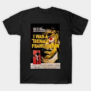 Classic Horror Movie Poster - I Was a Teenage Frankenstein T-Shirt